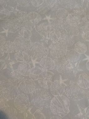 Croft & Barrow Queen Size Sheet Set Light Blue With White Sea Shell Design EUC